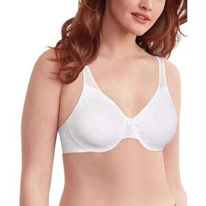 Bali 40DDD Bra White Lace Passion For Comfort Full Figure Minimizer 3385